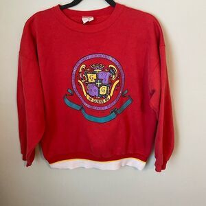 Vintage 80s Guess Crewneck graphic print Rare!! Size small